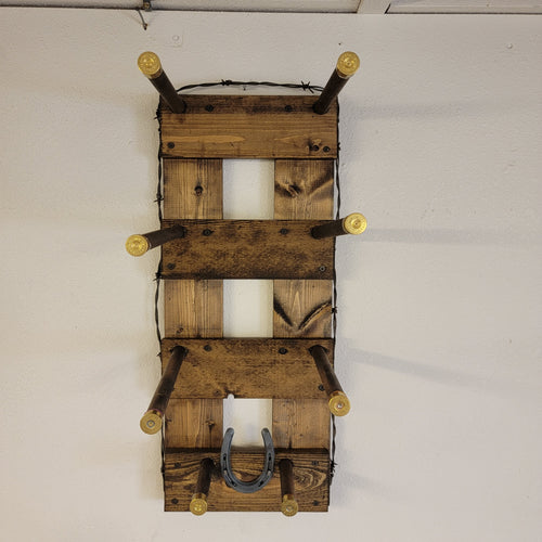 3-Hatter Vertical Cowboy Hat Rack — Holds 3 Hats