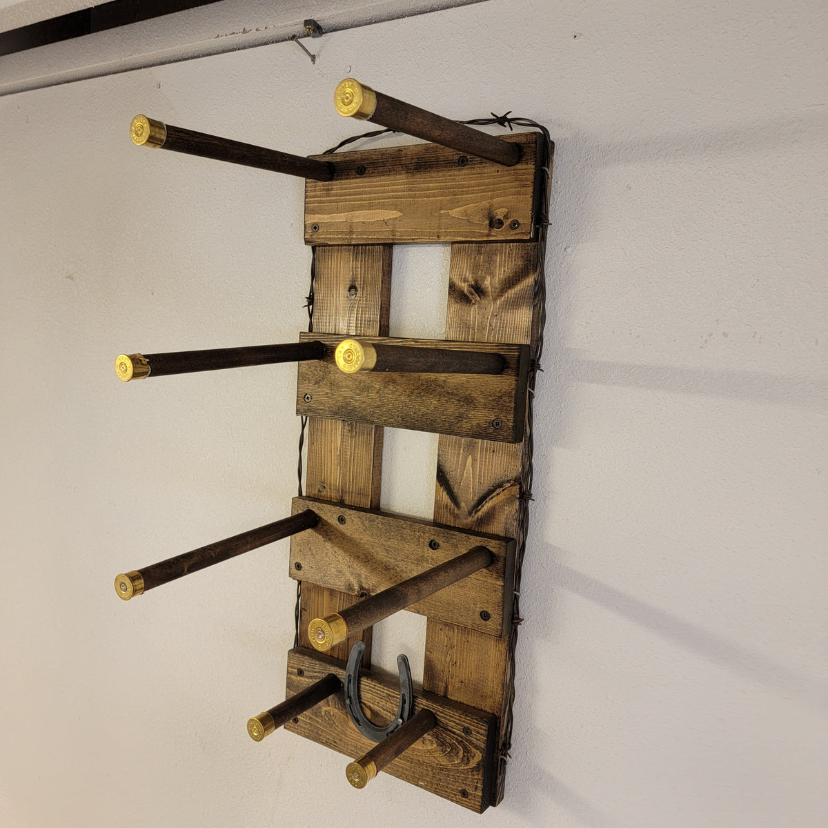 3-Hatter Vertical Cowboy Hat Rack — Holds 3 Hats