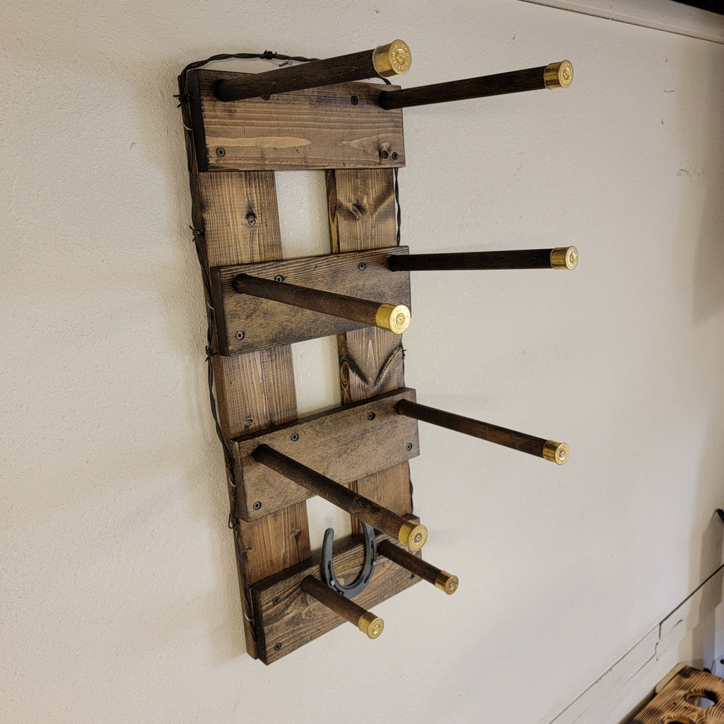 3-Hatter Vertical Cowboy Hat Rack — Holds 3 Hats