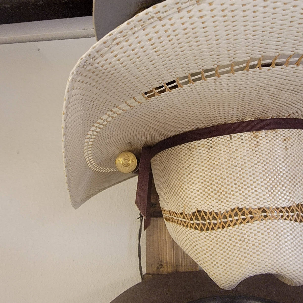 3-Hatter Vertical Cowboy Hat Rack — Holds 3 Hats