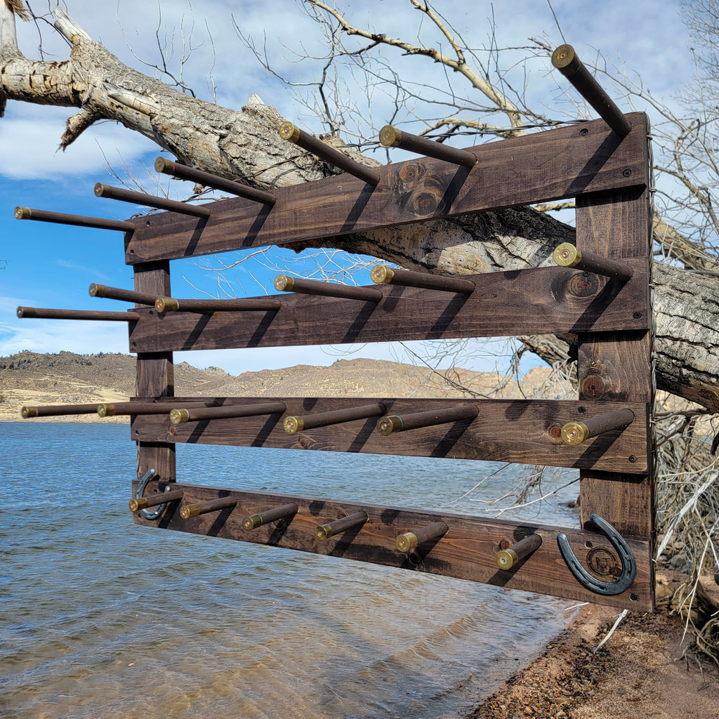 9 Cowboy Hat Rack | Cowboy Hat Holder | Rustic Western Hat Display | Handcrafted Wooden Organizer | Space-Saving Home Decor | Made in USA
