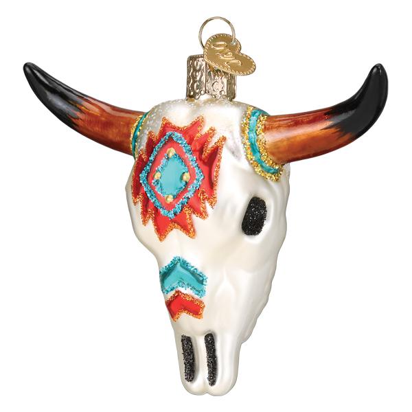 Southwestern Steer Skull Ornament Western Decor