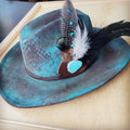 CUSTOM Hand-Painted Cowgirl Western Boho Hat A102