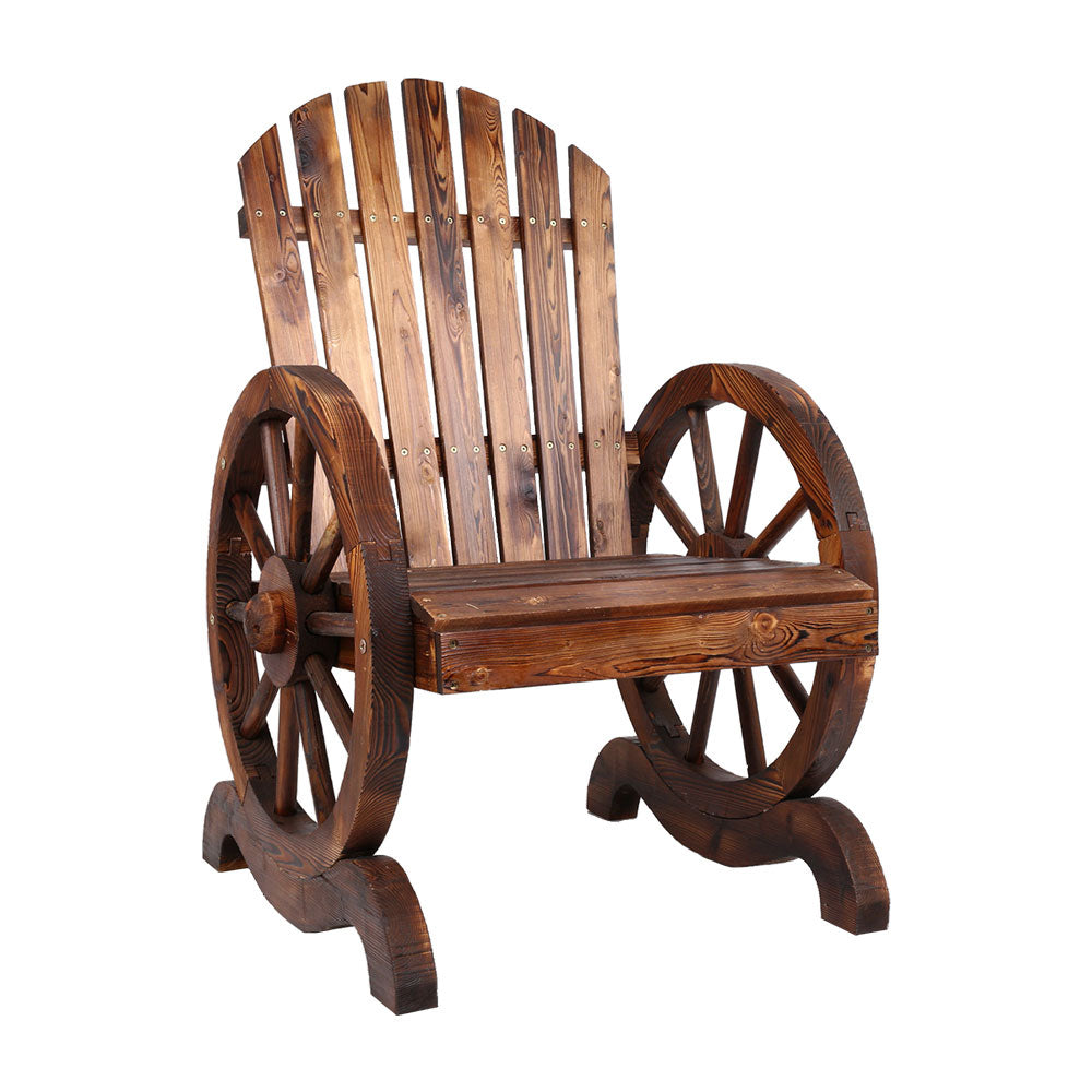 NNEDSZ Wagon Wheels Rocking Chair - Brown