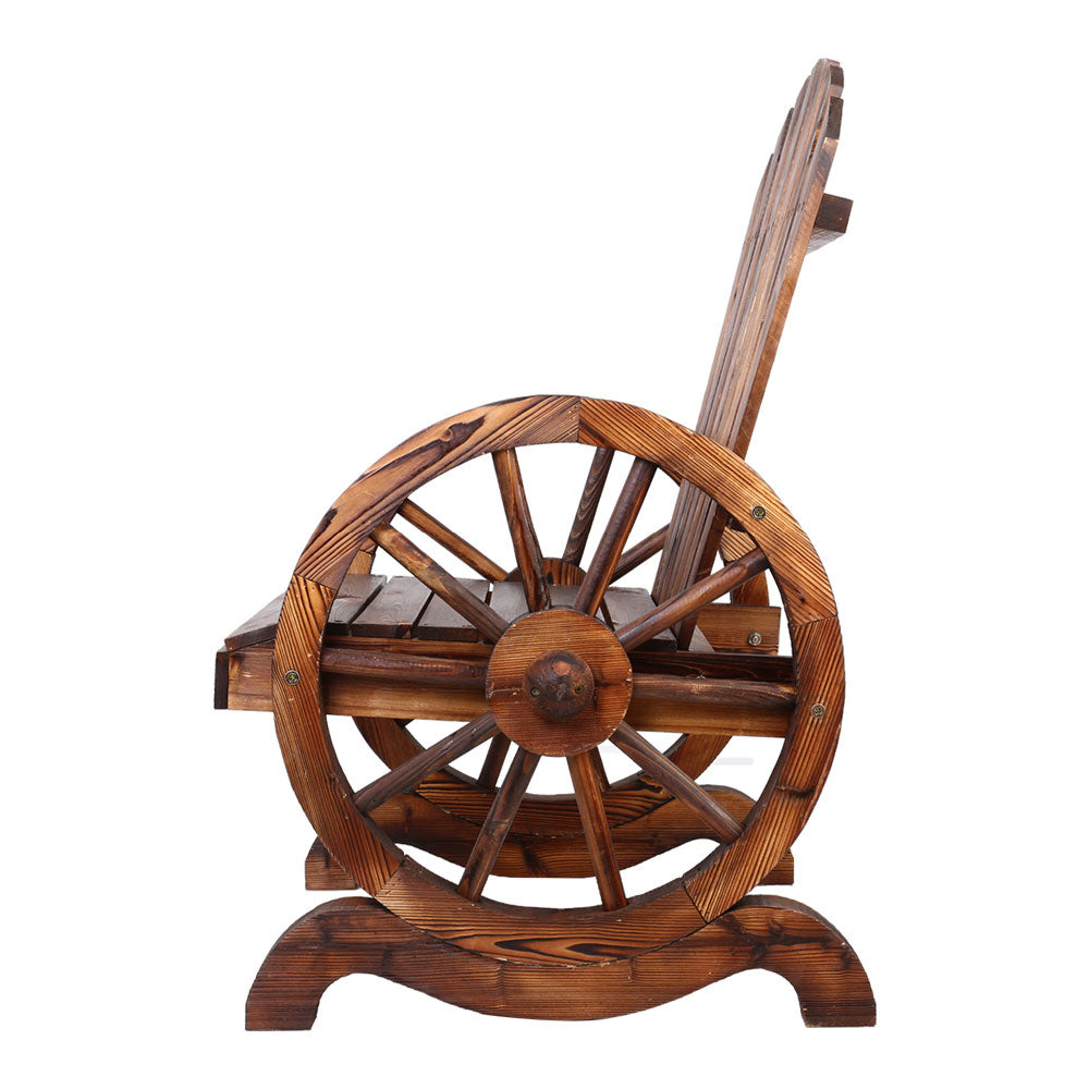 NNEDSZ Wagon Wheels Rocking Chair - Brown